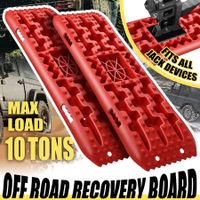 4WD Recovery Boards 4x4 Off Road Wheel Drive Tracks Traction Mats Tyre Ladder Pads for Truck Mud Sand 2PCS with Jack Base