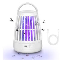 Mosquito Bug Zapper Indoor Bug Zapper with LED Light, Electronic Mosquito Repellent Lamp, Flying Insect Trap for Home Bedroom Outdoor Camping