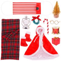 ELF ON SHELF Christmas Accessories for Elf Doll, Santa Clothing Babie Fashion Dressup Gifts Doll Not included