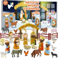 Nativity Advent Calendar  Nativity Set for Kids Christmas Advent Calendar for Kids Boys Girls Teens Toddler Children Christian Religious Advent Calendar Gifts Toy