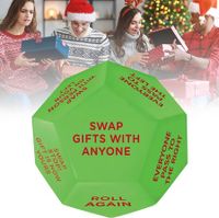 Santa Swap Gift Exchange Dice Game,Christmas Games for Family, Exchange Dice Game,12 Different Sides Gift Exchange Game,For Family Party