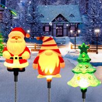 Solar Christmas Lights Outdoor, 3 Pack Christmas Decorations, Solar Powered LED Lights, Pathway Light for Yard Patio Garden Decoration