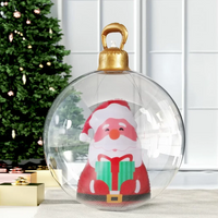 Inflatable Christmas Ball,PVC Inflatable Decorated Ball,Christmas Outdoor Indoor Decorations,Christmas 3D Decorative Ball,Santa Claus