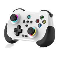 Controller Remote Joystick for iOS/Android, Wireless Switch Controller with Macro Buttons/Hall-Rocker/Hall-Trigger, White