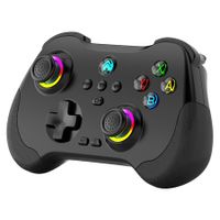 Controller Remote Joystick for iOS/Android, Wireless Switch Controller with Macro Buttons/Hall-Rocker/Hall-Trigger, Black