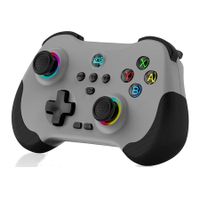 Controller Remote Joystick for iOS/Android, Wireless Switch Controller with Macro Buttons/Hall-Rocker/Hall-Trigger, Grey