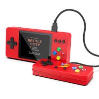 Portable Game Console, K8 Model, 500 Classic FC Games, Support Rechargeable Battery to Connect with TV for Age 6 up (Red)