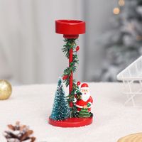 Christmas Tree Candle Holder Decor, Home Decor Pillar Christmas Tree Candles for Living Room