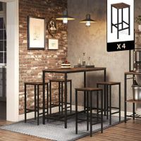 Bar Stools Set of 4 Counter Height Kitchen Island Barstools Dining Tall Chairs Modern Backless Comfortable Breakfast Seats for Home Cafe Restaurant Pub