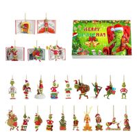 Grinch Christmas Countdown Calendar,with 24 Collectible Advent Calendar for Kids Boy Girls,Xmas Vacation Gifts Idea