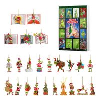 Grinch Christmas Countdown Calendar,with 24 Collectible Advent Calendar for Kids Boy Girls,Xmas Vacation Gifts Idea