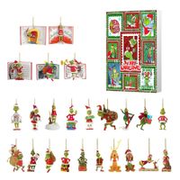 Grinch Christmas Countdown Calendar,with 24 Collectible Advent Calendar for Kids Boy Girls,Xmas Vacation Gifts Idea