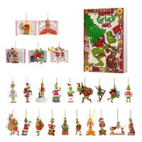 Grinch Christmas Countdown Calendar,with 24 Collectible Advent Calendar for Kids Boy Girls,Xmas Vacation Gifts Idea