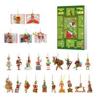 Grinch Christmas Countdown Calendar,with 24 Collectible Advent Calendar for Kids Boy Girls,Xmas Vacation Gifts Idea