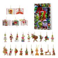 Grinch Christmas Countdown Calendar,with 24 Collectible Advent Calendar for Kids Boy Girls,Xmas Vacation Gifts Idea