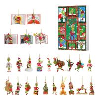 Grinch Christmas Countdown Calendar,with 24 Collectible Advent Calendar for Kids Boy Girls,Xmas Vacation Gifts Idea