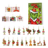 Grinch Christmas Countdown Calendar,with 24 Collectible Advent Calendar for Kids Boy Girls,Xmas Vacation Gifts Idea