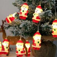 3M 20 LED Battery Operated Christmas Lights with Santa Claus Christmas String Lights Indoor Christmas Decor