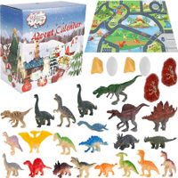 Advent Calendar，Jurassic Park Advent Calendar with Playmat Rug for Boys, Kids and Toddlers, Mini Dinos for 4 5 6 7 8 Years Old