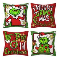 Christmas Pillow Covers 18x18Inch Set of 4 Christmas Decorations Christmas Pillows Case Decor for Home Bedroom Sofa