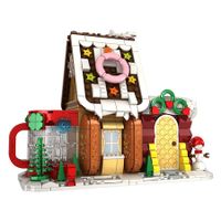 Christmas Gingerbread House Building Toy Set, Building Block Kit Christmas Playset Toy with Pen Rack, Gifts for Boys Girls (628PCS)