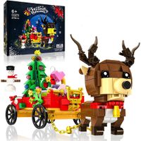 Christmas Building Sets, 478Pcs Christmas Reindeer, Tree, Gift Car Blocks Bricks Set for 6+ Kids Boys Girls Birthday Xmas Gifts