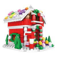 Christmas Blocks, Gingerbread House Building Blocks 322PCS DIY Brick Christmas Pen Holder for Boys Girls 6-10 Years Old