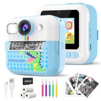 Kids Camera Instant Print,1080P HD Video with 32GB SD Card and Printing Paper,Best Gift for 3+ Years Old Girls Boys(Blue)