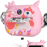 Kids Camera Instant Print,1080P Instant Print Camera with Print Paper & 32G Card,Ideal Christmas Birthday for 3-12 Years Old Girls Boys-Pink