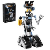 Johnny 5 Robot Building Set, Short Open Circuit Johnny Five Robot Model Toys, Compatible for Lego, Educational Gift Set for Ages 8-14 Boys