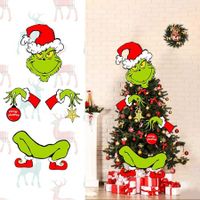 Christmas Grinch Decoration for Tree Funny Christmas Tree Decoration Thief Stole Tree Topper Head Arms and Legs for Holiday Home Party Decorations