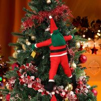 Climbing Santa Claus Christmas Tree Ornament Indoor Outdoor Hanging Decorations Party Home Wall Window Decor