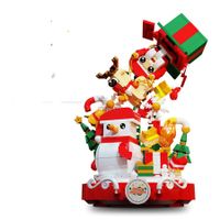 Christmas Building Blocks - Santa Claus and Snowman Toy Building Sets Collectible Play Model Kits - with Led Light- 538PCS