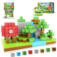 100pcs Blocks-Build Mine World STEM Sensory Classroom Must Haves Construction Toys Birthday Chirstmas Gifts