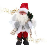 Singing Christmas Music Animated Santa Claus Figure, Electric Santa Indoor Home Holiday Decoration