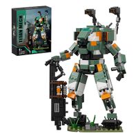 Titan Mecha Robot Building Kit, Vanguard Class Game Mech Action Figure with Stable Pedestal Model Toy, Compatible with Lego  for Age 3 Up, 528 PCS