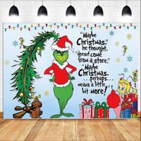 Merry Christmas Banner 200x150CM Holiday Party Decorations for Kids Home, Christmas Backdrop and Decor