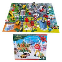 24 Pack Toy Car Christmas Advent Calendar, Christmas Countdown Advent Calendar with Game Map, Christmas Holiday Ride Toys for Friends Kids Age 3 to 8