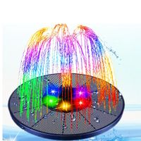 3W LED Solar Fountain Pump  900mAh Solar Powered Fountain Pump with 6 LED Lights Bird Bath with 8 Nozzles