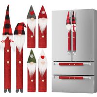 Gnome Christmas Refrigerator Handle Covers Set of 8,Adorable Swedish Tomte Kitchen Appliance Handle Covers Christmas Decorations