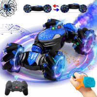 Remote Control Car with Cool Light, Spray Drift Hand Controlled Car, 2.4Ghz Rechargeable RC Car, Birthday Gifts for Boys 6-12 (Blue)