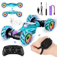 Gesture Sensing Stunt Remote Control Car 360 Degree Rotating 4WD 2.4Ghz RC Transform Car Toys with Light & Music for Boys 4-7