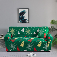 Christmas Sofa Cover Printed Sofa Couch Cover Washable Furniture Protector Christmas Home Room Festival Decoration Size 190-230cm