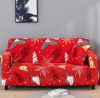 Christmas Sofa Cover Printed Sofa Couch Cover Washable Furniture Protector Christmas Home Room Festival Decoration Size 235-300cm