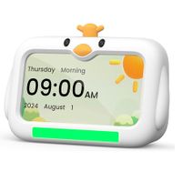 Kids Alarm Clock, OK to Wake Clock for Toddlers, 7 Inch Sleep Training Clocks for Children Age 5 Up