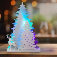 Christmas Decorations Indoor, Artificial Christmas Tree with Light for Table  for Holiday Home Decor or Winter Decoration,  : Multicolor