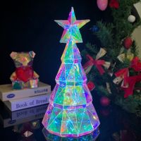 38cm Christmas Tree Festive LED Lighting Decoration, Christmas Holiday Atmosphere, Light Tree Table Decoration Home Decor