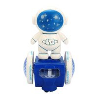 Electric Robot Dancing Toy Astronaut Car 360 Degree Spin Interactive Musical and Light Up Obstacle Avoidance for Kids