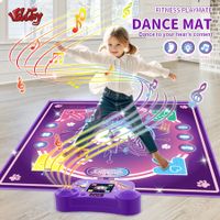 Electronic Dance Mat With Bluetooth,Musical Playing Carpet Toy Dancing Challenge Pad Game with LED Lights and 4 Modes for Kids Age 3-12