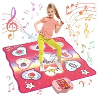 Dance Mat,Electronic Musical Dancing Challenge Pad Game with LED Lights and 5 Modes Educational Toys for Kids Age 3-12